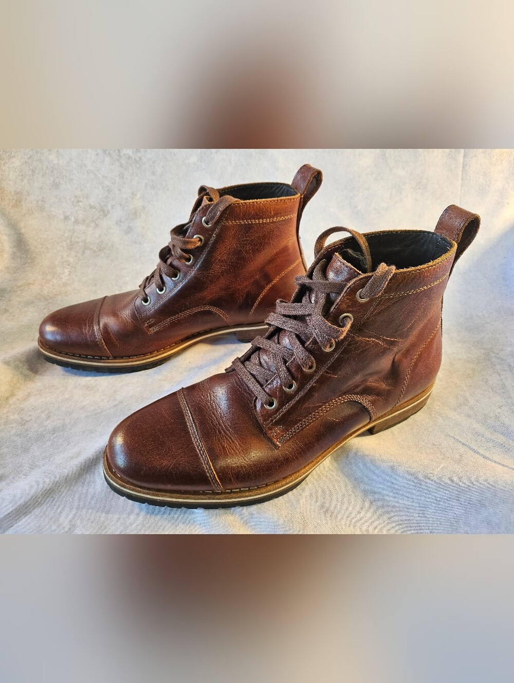 HELM Brown Leather Boots (Men's Size 9)